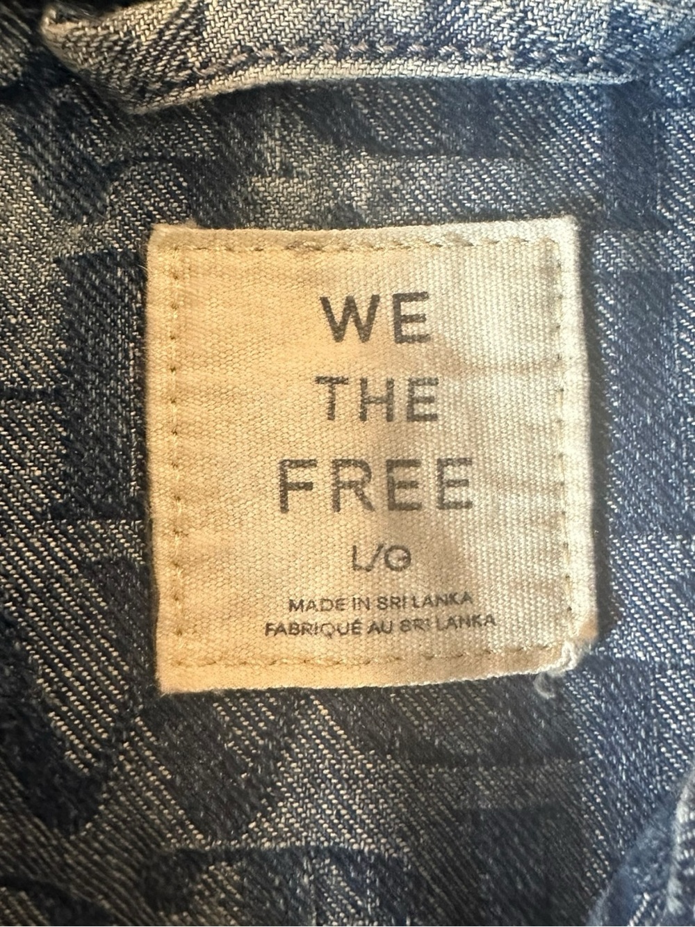 Free People Oversized Bohemian Opal Swing Jacquard Denim Jean Jacket  Size XL - Picture 9 of 11